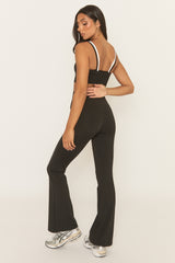 Black Active Yoga Flare Trousers - Torey