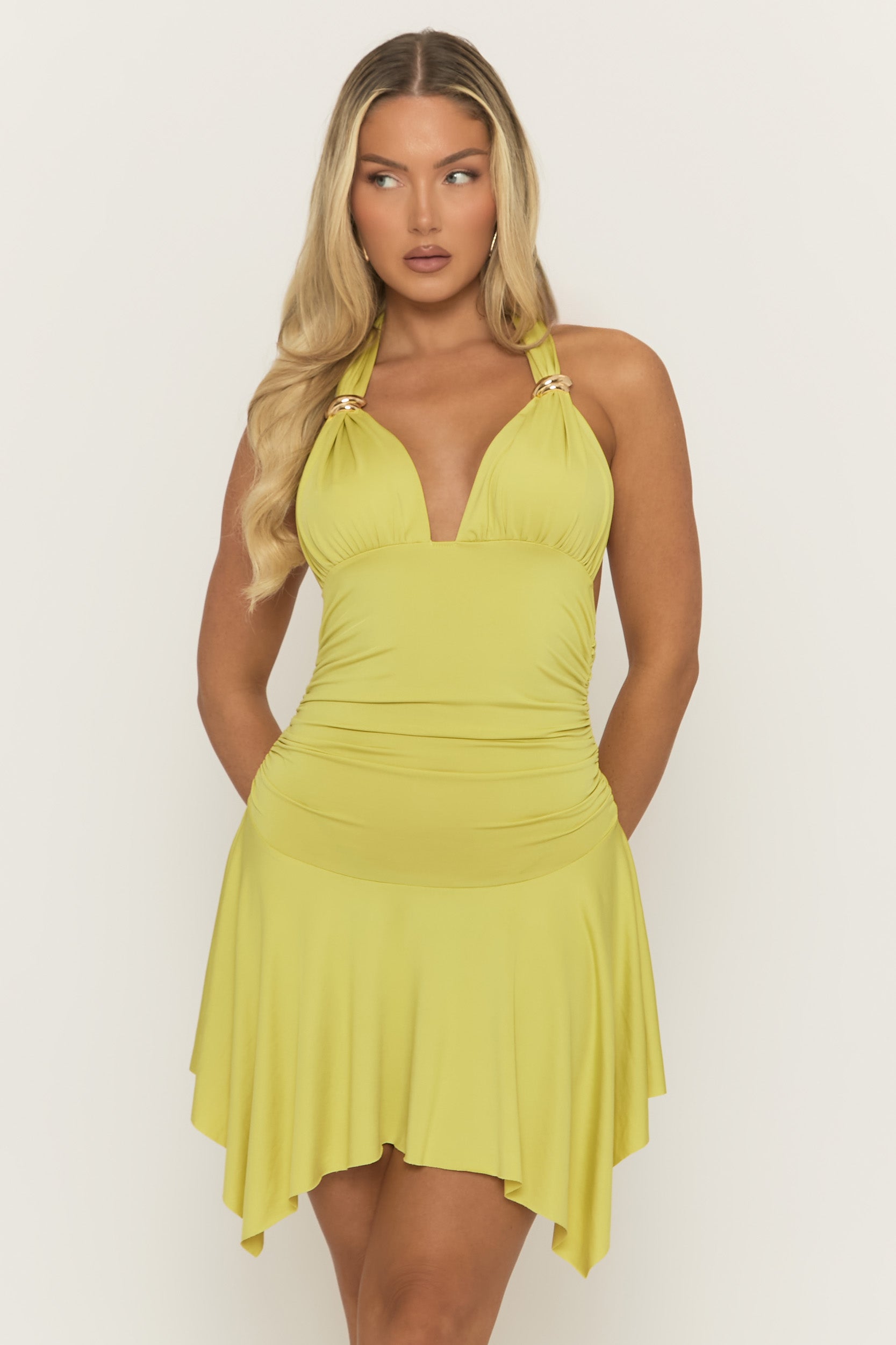 asymmetric waterfall dress Waterfall Frill Asymmetric Dress Large