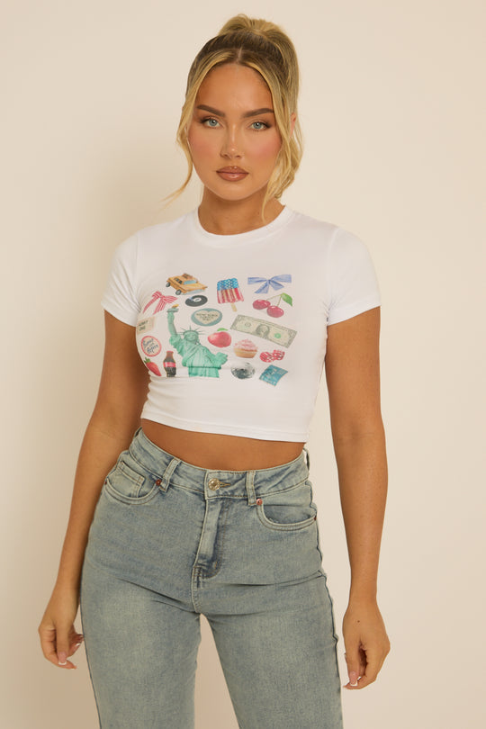 White New York Graphic Tshirt - Patty