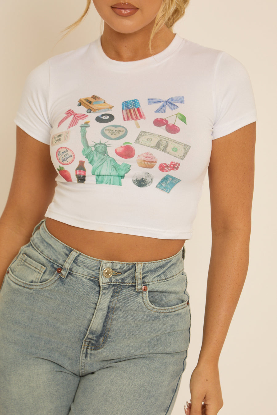 White New York Graphic Tshirt - Patty