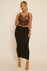 Brown Ombre Corset Top - Amalie