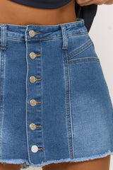 Blue Denim Stretch Skort - Danielle