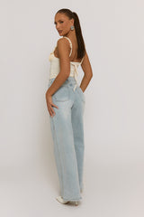 Vintage Blue Stretch Wide Leg Jeans - Derry