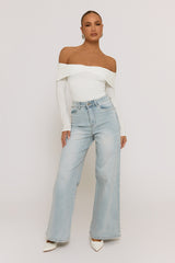 Ivory Twist Bardot Bodysuit - Luiza