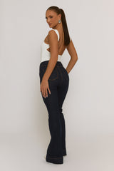 Indigo Stretch Flared Leg Jeans - Briani