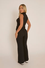 Black Knitted Sleeveless Top and Trouser Co-ord - Adelaide