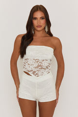White Lace Shorts - Leona