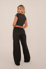 Black Sport Cropped T-shirt - Carlena