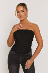 Black Boned Corset Top - Natalya