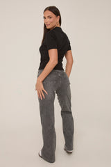 Black Gold Button Detail Knitted Top - Valencia