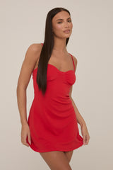 Red Cami Mini Dress - Keoni