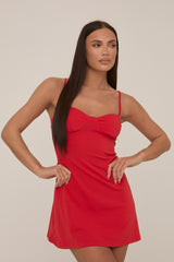Red Cami Mini Dress - Keoni
