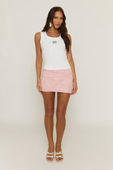Pink Lace Bodycon Mini Skirt - Texas