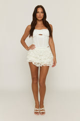 White Lace Tiered Skort - Gianna