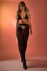 Black Lace Maxi Skirt - Sancha