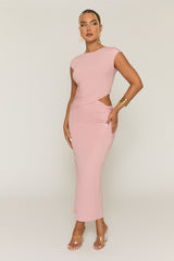 Pink Cut Out Midaxi Dress - Toulouse