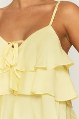 Yellow Ruffle Cami Top - Amalfi