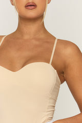 Beige Padded Bust Bodysuit - Seville