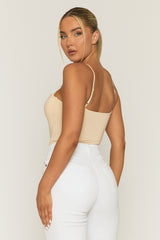 Beige Padded Bust Bodysuit - Seville