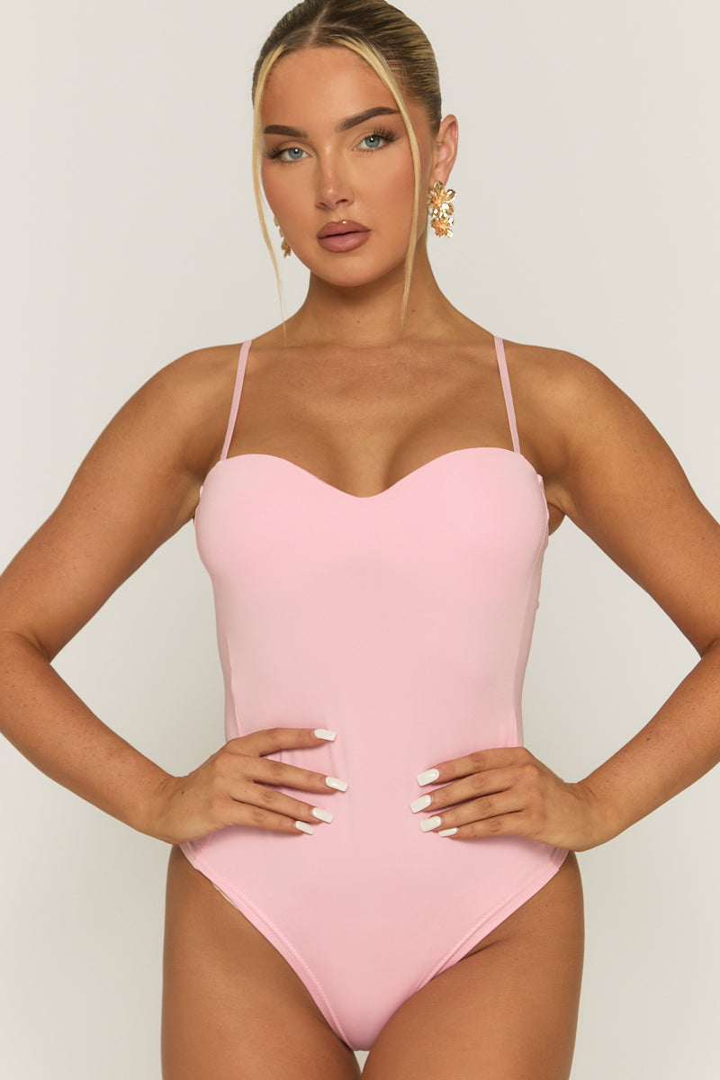 Pink Padded Bust Bodysuit - Seville