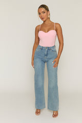 Pink Padded Bust Bodysuit - Seville