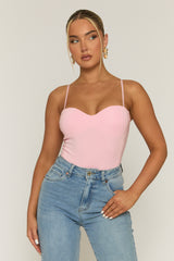 Pink Padded Bust Bodysuit - Seville