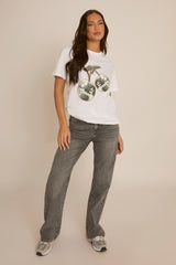 White Disco Cherry Tshirt - Selah