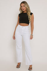 Black Open Back Crop Top - Iona
