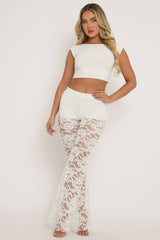 White Open Back Crop Top - Iona