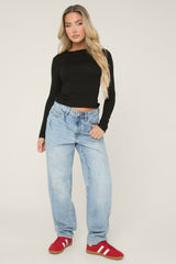 Blue Denim Extra Long Straight Leg Jeans - Blaise