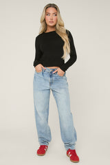 Blue Denim Extra Long Straight Leg Jeans - Blaise