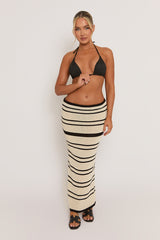 Mono Stripe Crochet Maxi Skirt - Sofia