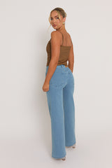 Brown Square Neck Corset Top - Elizabeth