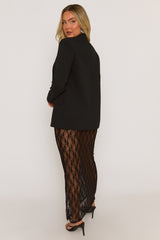 Black Lace Maxi Skirt - Sancha