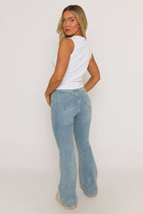 White Sleeveless Button Up Rib Top - Nikolina