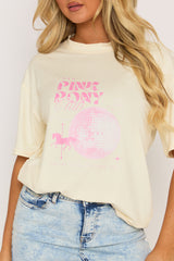 Lemon Pink Pony Oversized Tshirt - Saveria