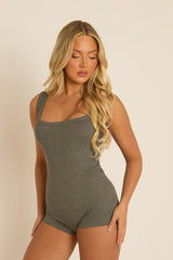 Grey Jersey Unitard - Ausha