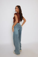 Brown California Cropped T-shirt - Elom