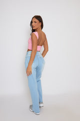 Pink Open Back Crop Top - Iona