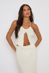Cream Ruffle Top and Maxi Skirt Co-ords - Alyson