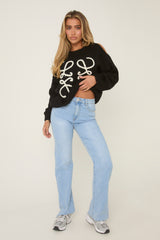 Light Blue Stretch Mid Waist Straight Leg Frayed Hem Denim Jeans - Venus