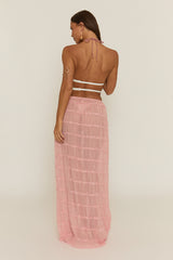 Pink Shirred Halter Top and Maxi Skirt Co-ord Set - Mystery