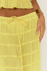 Lemon Shirred Halter Top and Maxi Skirt Co-ord Set - Mystery