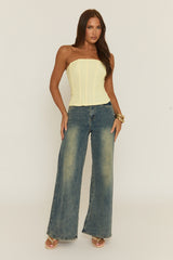 Yellow Boned Corset Top - Natalya