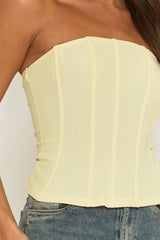 Yellow Boned Corset Top - Natalya