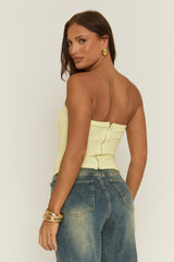 Yellow Boned Corset Top - Natalya