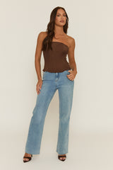 Brown Boned Corset Top - Natalya