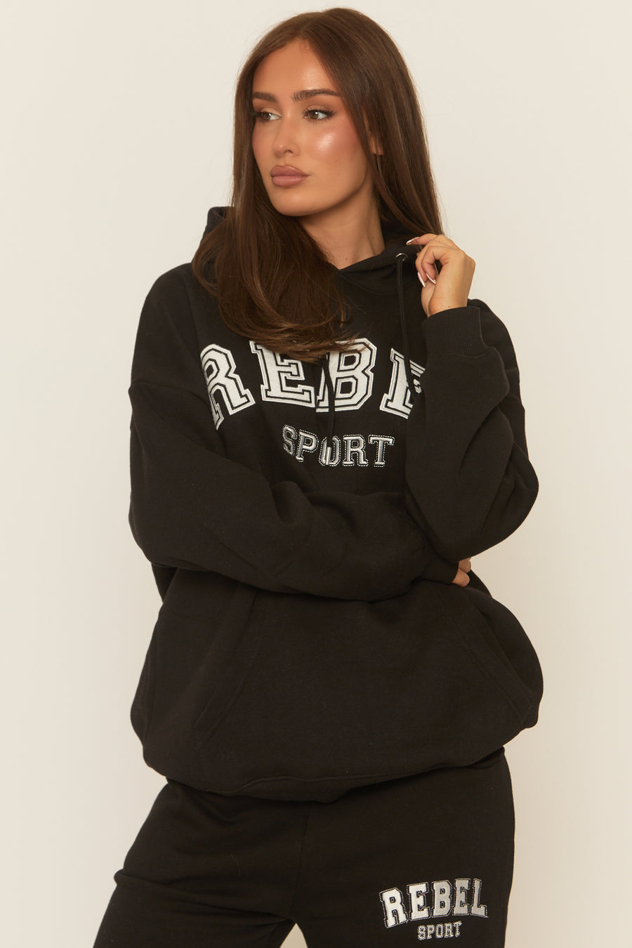 Black Rebel Sport Oversized Hoodie - Regina