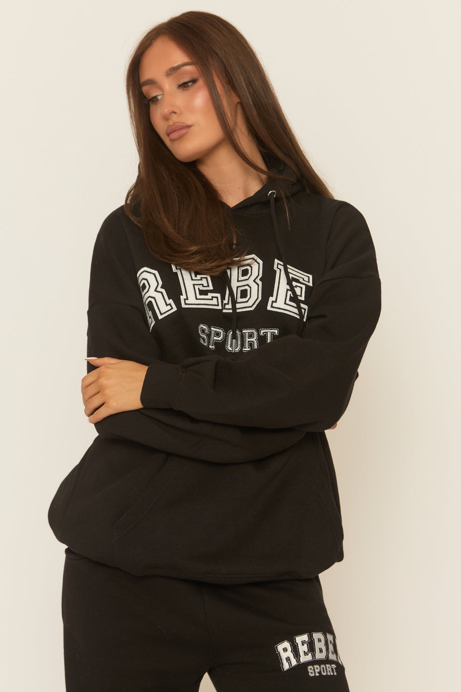 Black Rebel Sport Wide Leg Joggers - Luciana