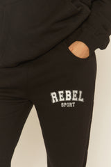 Black Rebel Sport Wide Leg Joggers - Luciana